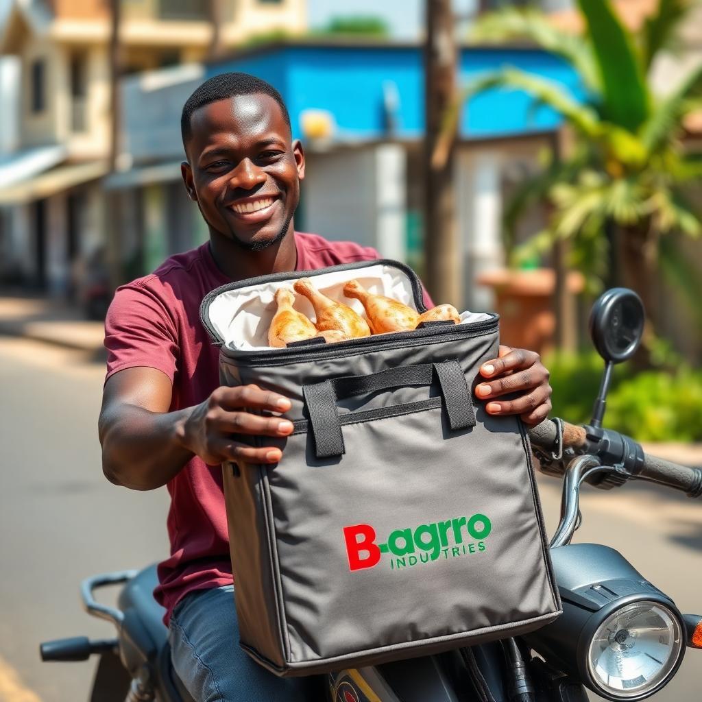 B Agro delivery rider in Calabar