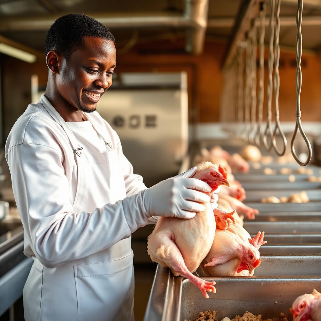Hygienic chicken processing
